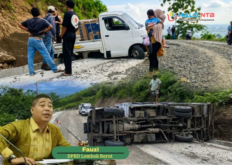 Sejumlah kendaraan mengalami kecelakaan di ruas jalan Lendang Re–Menjot, Sekotong, Lombok Barat, akibat kondisi jalan yang masih berupa kerikil dan belum beraspal, sementara DPRD setempat mendesak percepatan penyelesaian proyek demi keselamatan pengguna jalan.
(Foto: Istimewa)