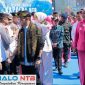 Kapolda NTB, Kalingga Rendra Raharja disambut Wakapolda NTB bersama jajaran Forkopimda saat tiba di Bandara Internasional Zainudin Abdul Majid (BIZAM) Lombok, Kamis (21/5/2026). (Foto: Istimewa).