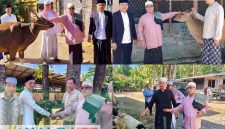 H. Lalu Daryadi menyerahkan secara langsung bantuan hewan kurban kepada perwakilan warga di sejumlah wilayah Lombok Barat, Rabu (27/5/2026). (Foto: Istimewa).