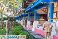 Tim gabungan dari Dinas Pendidikan, Pemuda, dan Olahraga (Dikpora) NTB, Dinas PUPRPKP NTB, serta Komisi V DPRD Provinsi NTB, saat turun melakukan pemeriksaan teknis bangunan di SMAN 7 Mataram, Selasa (19/5/2026). (Foto: Diskominfotik NTB).