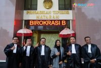 Mantan pejabat BPN Lombok Barat Baiq Mahyuniati Fitria usai divonis bebas murni di Pengadilan Tipikor Mataram.(Foto.Istimewa)