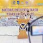 Petugas Kementerian Agama NTB menyampaikan keterangan pers di Media Center Haji Embarkasi Lombok terkait kesiapan pemberangkatan jemaah haji Kloter 10 asal Kota Mataram.(Foto.Istimewa)
