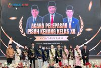 Suasana pelepasan dan pisah kenang siswa kelas XII MAN Lombok Barat Tahun Ajaran 2025/2026 di Auditorium UIN Mataram, Sabtu (16/5/2026). Sebanyak 203 siswa dinyatakan lulus 100 persen.(Foto.Istimewa)