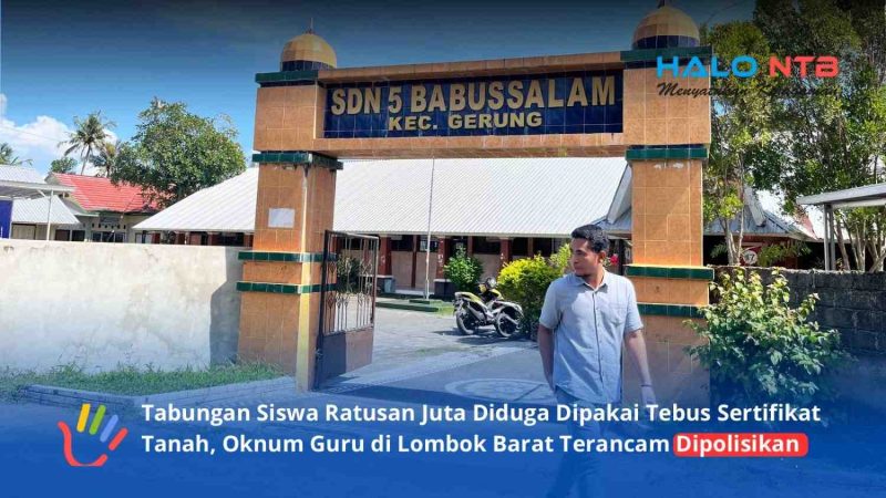 Tampak Depan SDN 5 Babussalam, Kecamatan Gerung Kabupaten Lombok Barat.(Foto: Istimewa)