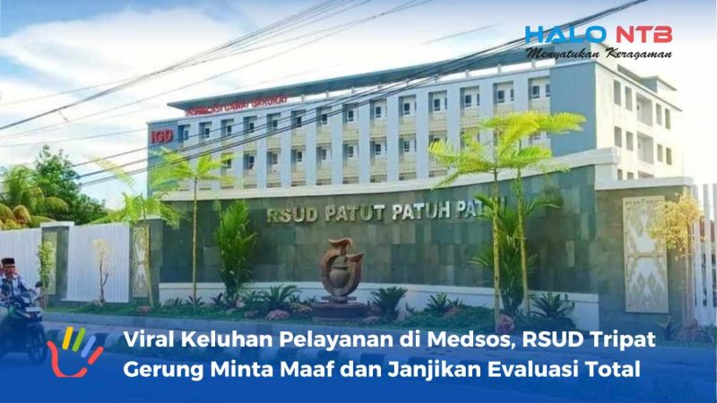 Tampak Bangunan Gedung RSUD Patut Patuh Patju Gerung, Kabupaten Lombok Barat. (Foto: Humas RSUD Tripat Gerung).