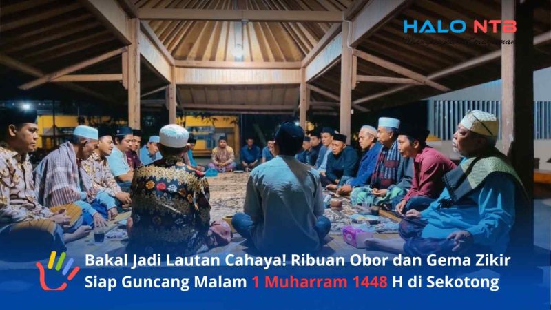Suasana Rapat Persiapan Menyambut Malam Tahun Baru Islam 1 Muharram 1448 H di Gedeng Sekotong Lombok Barat, Selasa (9/6/2026). (Foto: Istimewa)