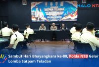 Suasana pemberian arahan kepada para peserta Lomba Satpam Teladan dari berbagai BUJP dalam kegiatan garapan Polda NTB untuk menyambut Hari Bhayangkara ke-80, bertempat di Aula Gedung Bank NTB Syariah, Rabu (10/6/2026). (Foto: Humas Polda NTB)