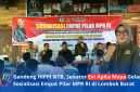 Anggota DPD RI Dapil NTB, Hj. Evi Apita Maya, SH.M.Kn., saat Sosialisasi Empat Pilar MPR RI di Desa Giri Sasak, Kuripan, Lombok Barat, Sabtu (13/6/2026). (Foto: Istimewa)