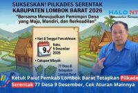 Kepala Dinas PMD Lombok Barat, H. Mahnan, saat memaparkan kesiapan regulasi dan teknis jelang Pilkades Serentak 2026 di ruang kerjanya, Sabtu (12/6/2026). (Foto: Istimewa)