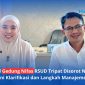 Kasubag Humas dan Hukum, Baiq Dewi Septemi (kiri), dan Kabag Umum dan Humas RSUD Tripat Gerung, Ulul Azmi (kanan), saat memberikan klarifikasi resmi terkait kabar mengenai gedung nifas yang viral di media sosial, pada Sabtu (20/6/2026).(Foto: Istimewa)