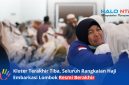 Momen haru mewarnai kedatangan Kelompok Terbang (Kloter) 15, kloter terakhir jemaah haji asal Nusa Tenggara Barat (NTB), saat tiba di Asrama Haji Mataram pada Minggu (21/6/2026).(Foto: Istimewa)