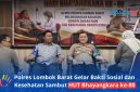 Kapolres Lombok Barat, AKBP Yasmara Harahap (kanan) berpartisipasi langsung dalam kegiatan donor darah di Aula Patria Tama Polres Lombok Barat, Selasa (23/6/2026).(Foto: Istimewa).