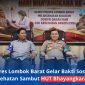 Kapolres Lombok Barat, AKBP Yasmara Harahap (kanan) berpartisipasi langsung dalam kegiatan donor darah di Aula Patria Tama Polres Lombok Barat, Selasa (23/6/2026).(Foto: Istimewa).