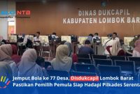 Suasana pelayanan administrasi kependudukan di kantor Dinas Kependudukan dan Pencatatan Sipil (Disdukcapil) Kabupaten Lombok Barat, Rabu (24/6/2026).(Foto: Istimewa)