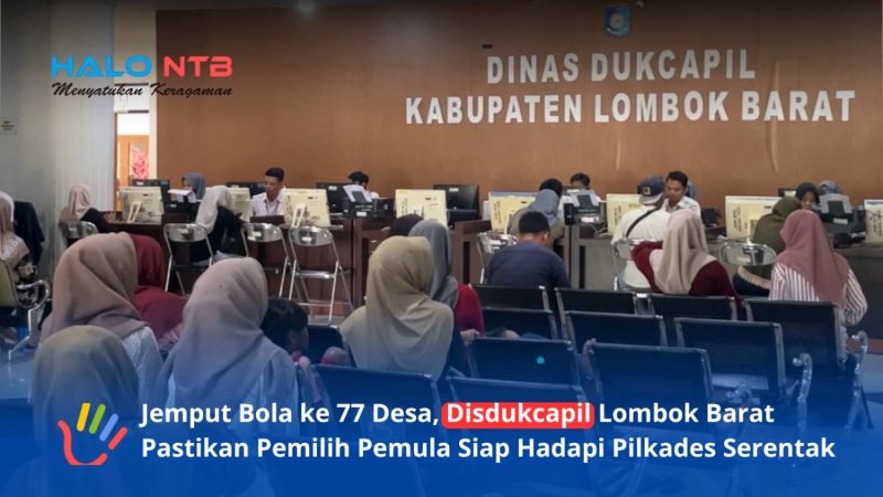 Suasana pelayanan administrasi kependudukan di kantor Dinas Kependudukan dan Pencatatan Sipil (Disdukcapil) Kabupaten Lombok Barat, Rabu (24/6/2026).(Foto: Istimewa)