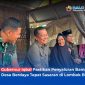 Gubernur NTB, Lalu Muhammad Iqbal, tampak berbincang hangat dengan warga Desa Mekarsari penerima bantuan bedah rumah dan modal usaha.(Foto: Diskominfotik NTB)