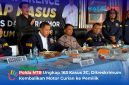 Direktorat Reserse Kriminal Umum Polda NTB menggelar konferensi pers pengungkapan kasus 3C (Curat, Curas, dan Curanmor) periode 21 Mei hingga 27 Juni 2026 di Tribun Bhara Daksa, Senin (29/6/2026).(Foto: Istimewa).