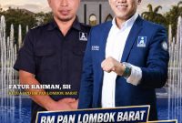 Ketua BM PAN Lombok Barat, Fatur Rahman, SH.(kiri) dan Calon Ketua Umum BN PAN, Mitra Fakhruddin (kanan).