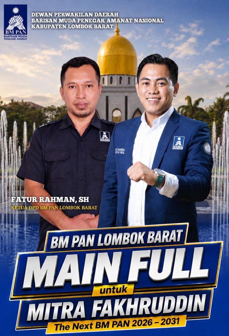 Ketua BM PAN Lombok Barat, Fatur Rahman, SH.(kiri) dan Calon Ketua Umum BN PAN, Mitra Fakhruddin (kanan).
