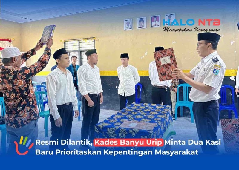 Kepala Desa Banyu Urip, H. Selamat Riadi, memimpin prosesi pengambilan sumpah jabatan Kepala Seksi (Kasi) Pemerintahan dan Kasi Pelayanan Desa Banyu Urip yang berlangsung khidmat di Kantor Desa Banyu Urip, Rabu (8/7/2026).
