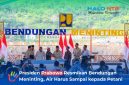 Momen bersejarah peresmian Bendungan Meninting, Lombok Barat, oleh Presiden RI Prabowo Subianto Bersama Menko Infrastruktur, Menteri PU, dan pejabat terkait lainnya, Jumat (10/7/2026).(Foto: Diskominfotik NTB)