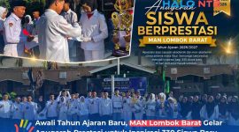 Suasana hari pertama sekolah di MAN Lombok Barat semakin terasa istimewa dengan digelarnya acara 