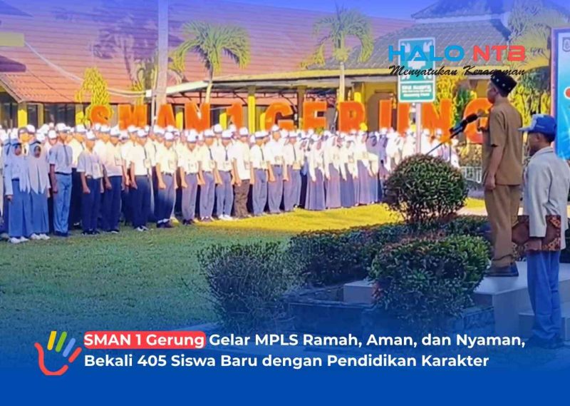 Suasana upacara bendera dan prosesi penyerahan resmi peserta didik baru tahun ajaran 2026/2027 dari Komite Sekolah kepada Kepala SMAN 1 Gerung, Senin (13/7/2026).(Foto: Istimewa)