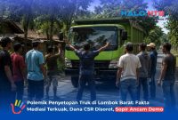 (Foto: ilustrasi) Sejumlah warga Lombok Barat, memblokir jalan dan menyetop aktivitas dump truk pengangkut material galian C