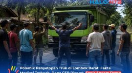 (Foto: ilustrasi) Sejumlah warga Lombok Barat, memblokir jalan dan menyetop aktivitas dump truk pengangkut material galian C