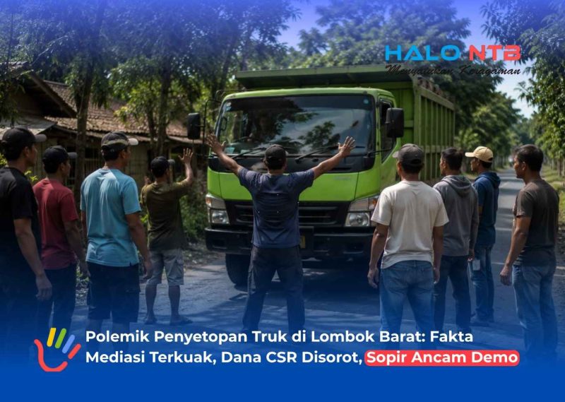 (Foto: ilustrasi) Sejumlah warga Lombok Barat, memblokir jalan dan menyetop aktivitas dump truk pengangkut material galian C