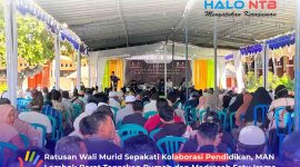 Ratusan wali murid MAN Lombok Barat menghadiri kegiatan Musyawarah dan Temu Wali Murid untuk siswa Kelas X, XI, dan XII yang berlangsung di halaman madrasah, Sabtu (25/7/2026).(Foto: Istimewa)