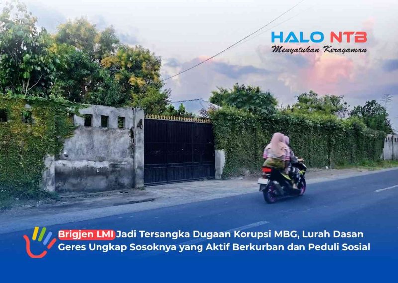 Suasana di depan kediaman Brigjen Lalu Muhammad Iwan Mahdan di jalan Penas IX Kelurahan Dasan Geres tampak sepi dengan gerbang pintu yang tertutup rapat, Jumat (3/7/2026).(Foto: Istimewa)