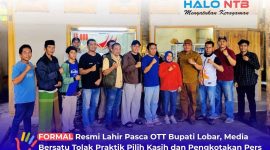 Foto bersama sejumlah wartawan dan pemilik media di Lombok Barat usai musyawarah pembentukan Forum Media Lombok Barat (FORMAL) yang berlangsung di Kedai Ranger.(Foto: Istimewa)
