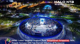 Foto memperlihatkan bangunan Kolosium di kompleks Taman Kota dan Alun-Alun Kota Gerung, Lombok Barat, yang menjadi ikon daerah sekaligus proyek yang disorot dalam penyidikan KPK terkait dugaan korupsi anggaran daerah.(Dok. Halo NTB)