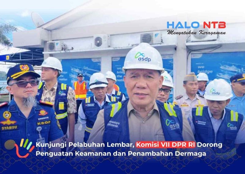 Anggota Komisi VII DPR RI Bambang Haryo Soekartono memberikan keterangan kepada awak media di Pelabuhan Lembar, Lombok Barat, NTB, Senin (10/8/2026), usai melakukan kunjungan kerja ke PT ASDP Indonesia Ferry Cabang Lembar.