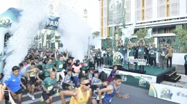 RIMO RUN 2026 meriahkan HUT ke-62 Bank NTB Syariah sekaligus memperkenalkan layanan digital Rinjani Mobile kepada masyarakat. (Dok. Bank NTB Syariah)