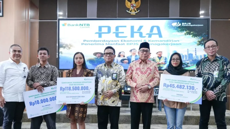 BPJS Ketenagakerjaan dan Bank NTB Syariah memberikan pelatihan serta dukungan usaha kepada ahli waris peserta di NTB melalui Program PEKA. (Dok. Bank NTB Syariah)