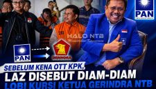 Foto: Lalu Ahmad Zaini saat diamankan petugas KPK (kiri) dan saat masih menjabat Ketua DPW PAN NTB (kanan). LAZ disebut sempat melobi kursi Ketua DPD Gerindra NTB sebelum terjaring OTT KPK. (Ilustrasi: Halo NTB)