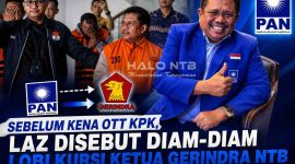 Foto: Lalu Ahmad Zaini saat diamankan petugas KPK (kiri) dan saat masih menjabat Ketua DPW PAN NTB (kanan). LAZ disebut sempat melobi kursi Ketua DPD Gerindra NTB sebelum terjaring OTT KPK. (Ilustrasi: Halo NTB)