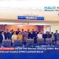 Pimpinan dan anggota Komisi I, II, III, IV DPRD Lombok Barat berfoto bersama delegasi Forum Bersih dan Berintegritas (FBI) usai hearing penyampaian 12 tuntutan aspirasi masyarakat di Ruang Sidang Utama, Kamis (6/8). (Foto: Halo NTB)