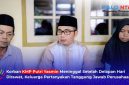 Kanan ke kiri: Nurbayati (istri korban), Kades Gelogor Achmad Arman Iswara, dan Yusri (paman korban) saat memberikan keterangan usai pemakaman Ardian, korban kebakaran KMP Putri Yasmin, Kamis (20/8/2026).(Foto: Istimewa)