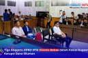 Tiga anggota DPRD NTB, yakni Hamdan Kasim (depan), M. Nashib Ikroman (belakang kanan) dan Indra Jaya Usman (belakang kiri) saat menjalani sidang pembacaan putusan perkara dugaan korupsi dana siluman di Pengadilan Tipikor Negeri Mataram, Rabu (5/8/2026).