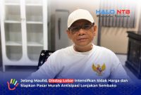 H. Muhammad Adnan, Kepala Dinas Perdagangan Lombok Barat, saat diwawancarai terkait stabilitas harga sembako dan persiapan pasar murah menjelang Maulid Nabi Muhammad SAW, Jumat (14/8/2026). (Foto: Istimewa)
