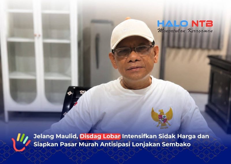H. Muhammad Adnan, Kepala Dinas Perdagangan Lombok Barat, saat diwawancarai terkait stabilitas harga sembako dan persiapan pasar murah menjelang Maulid Nabi Muhammad SAW, Jumat (14/8/2026). (Foto: Istimewa)