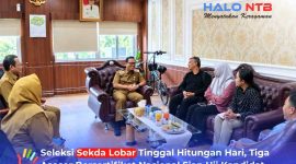 Pj. Sekda Lombok Barat H. Saeful Ahkam saat berdiskusi bersama jajaran BKPSDM Kota Tangerang dalam kunjungan kerja terkait persiapan seleksi calon Sekda Lombok Barat, Senin (14/9/2026).(Foto: Istimewa)