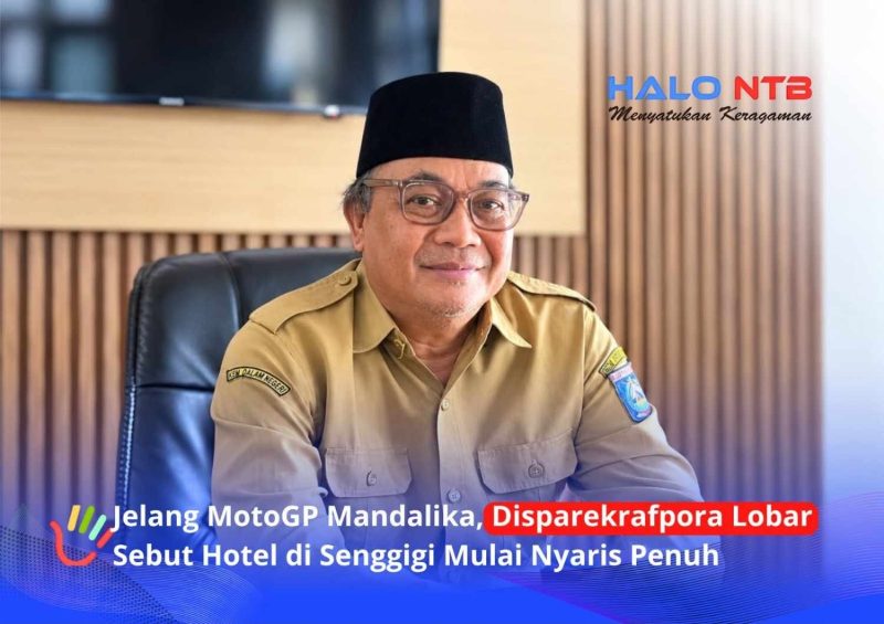 Kepala Dinas Pariwisata, Ekonomi Kreatif, Pemuda, dan Olahraga (Disparekrafpora) Kabupaten Lombok Barat, Agus Gunawan saat ditemui di ruang kerjanya, Selasa (22/9/2026).(Foto: Istimewa).