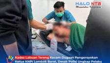 Korban dugaan pengeroyokan Ketua KNPI Lombok Barat, Taufik, menjalani penanganan medis di RSUP NTB setelah mengalami luka pada bagian kepala dan dahi, Sabtu (5/9/2026).(Foto: Istimewa)