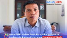 Ketua Komisi Pemilihan Umum (KPU) Kabupaten Lombok Barat, Lalu Rudi Iskandar, saat ditemui di ruang kerjanya, Selasa (22/9/2026).(Foto: Istimewa)