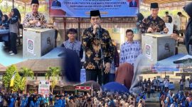 Semarak Pesta Demokrasi ORSIMA MAN Lombok Barat. Kepala madrasah, H. Kemas Burhan, membuka secara resmi rangkaian pemilihan Presiden dan Wakil Presiden ORSIMA periode 2026/2027.(Foto: Istimewa)