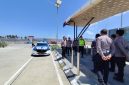Personel Ditlantas Polda NTB melakukan survei jalur di kawasan Bypass Mandalika, Lombok Tengah, sebagai persiapan rekayasa lalu lintas menjelang MotoGP Mandalika 2026, Kamis (3/9/2026).(Foto: Istimewa)